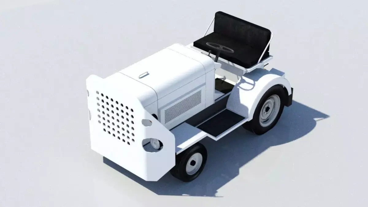 Small TUG MA50 Baggage Tractor Low Poly static Low-poly 3D model