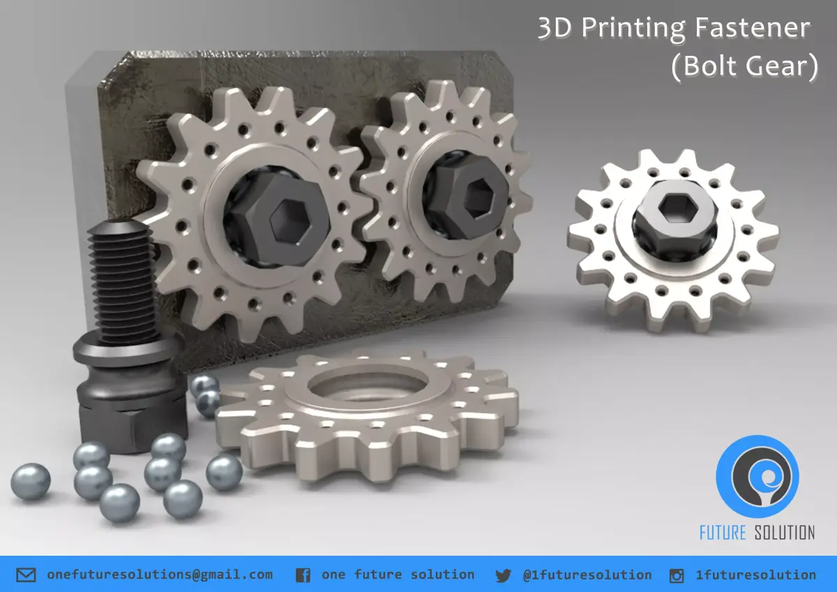 3D Printing Fastener - Bolt Gear Free 3D print model