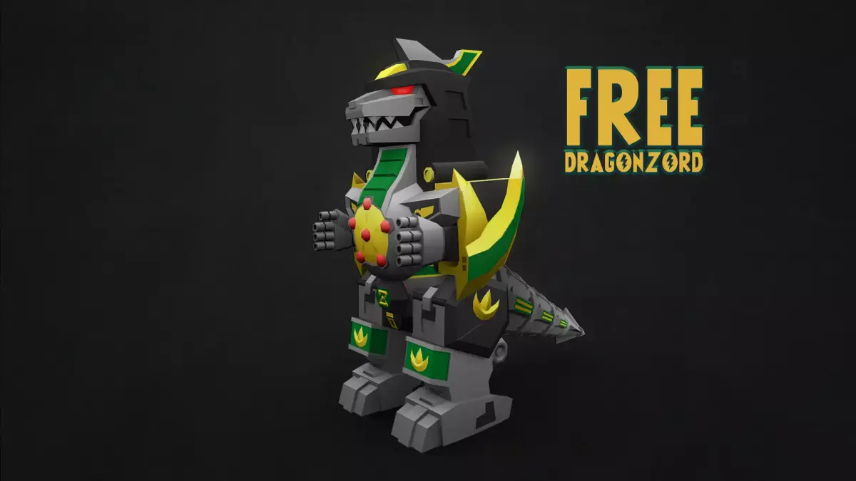 Chibi Dragonzord Free low-poly 3D model