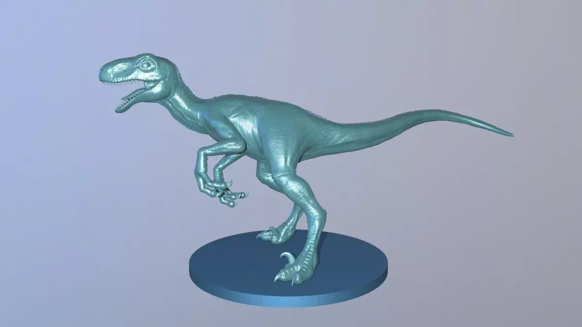 Veloceraptor Realistic Basemesh Printable 3D model
