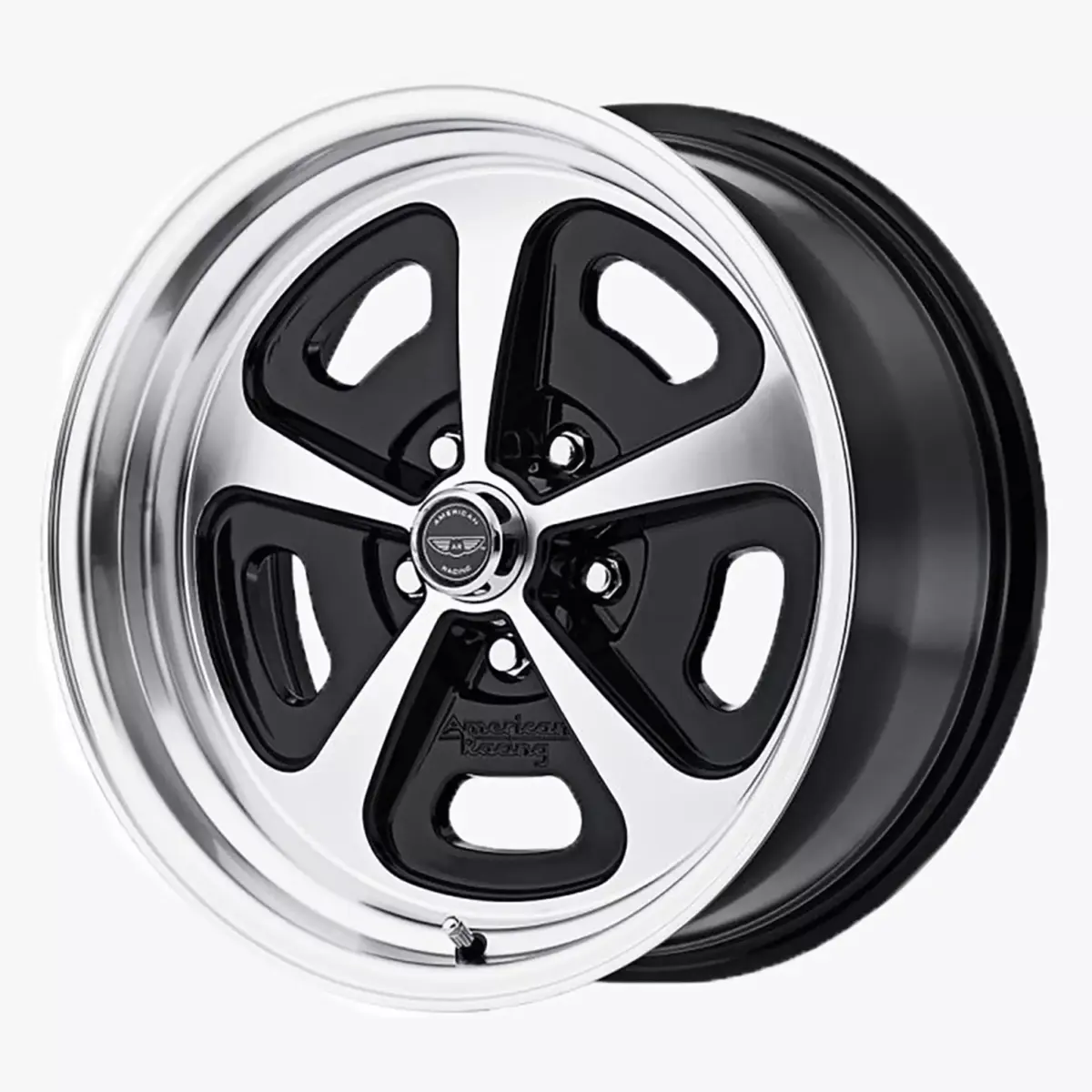 American Racing VN501 Wheel 17x7 Gloss Black Machined 1965-1973 3D model