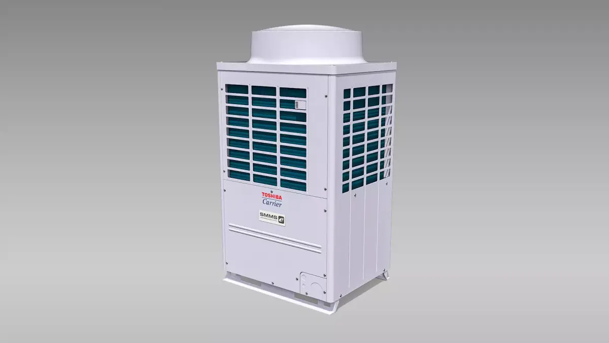 10hp Toshiba Carrier VRF Heat Recovery Outdoor Unit Low-poly 3D model