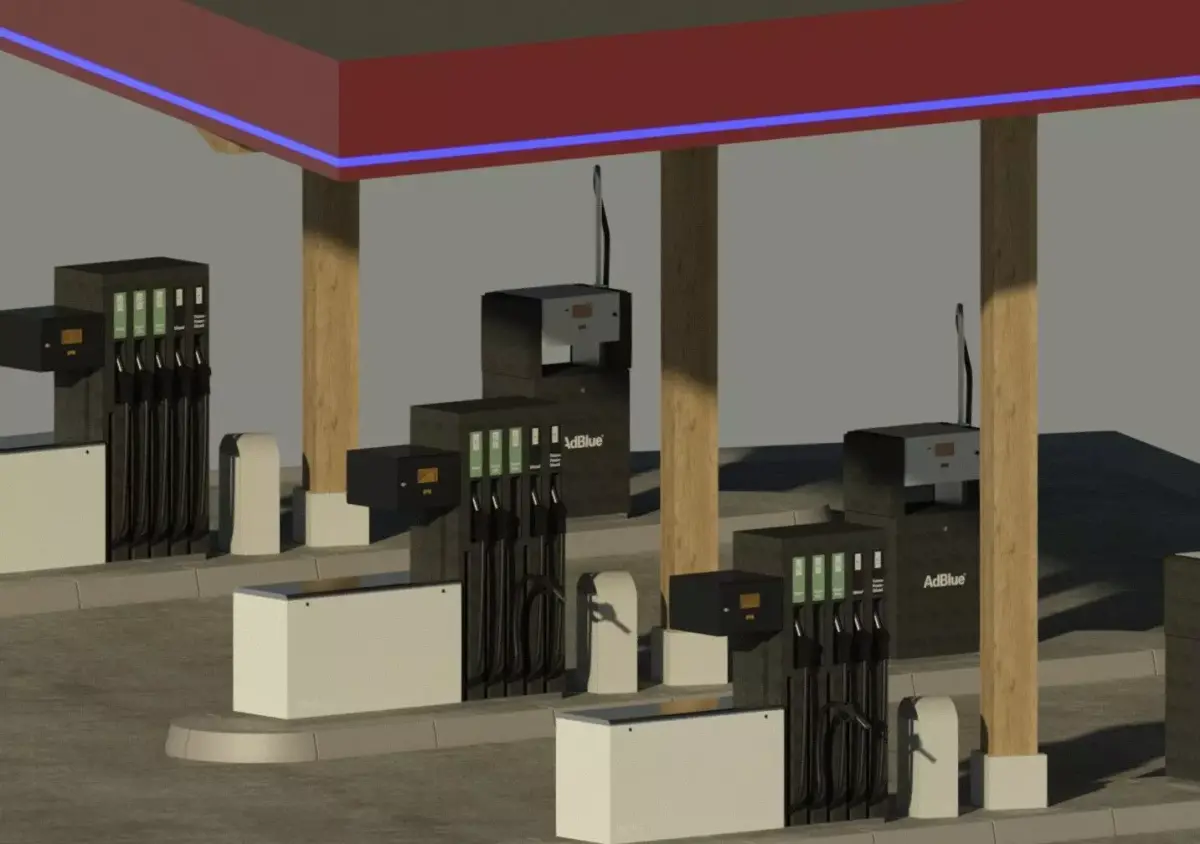 Gasstation Tankstelle 3D model