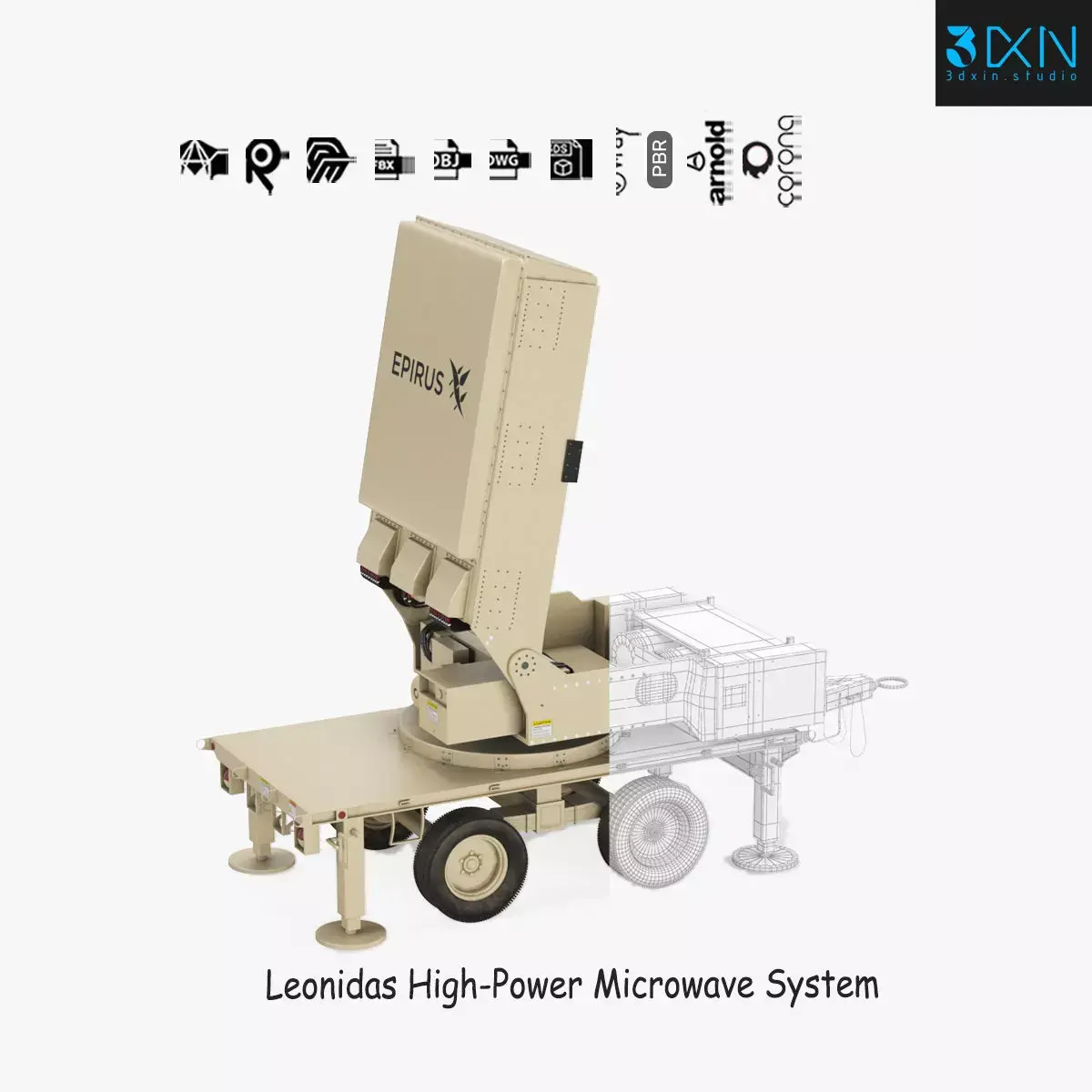 Leonidas High-Power Microwave System Radar 3D model