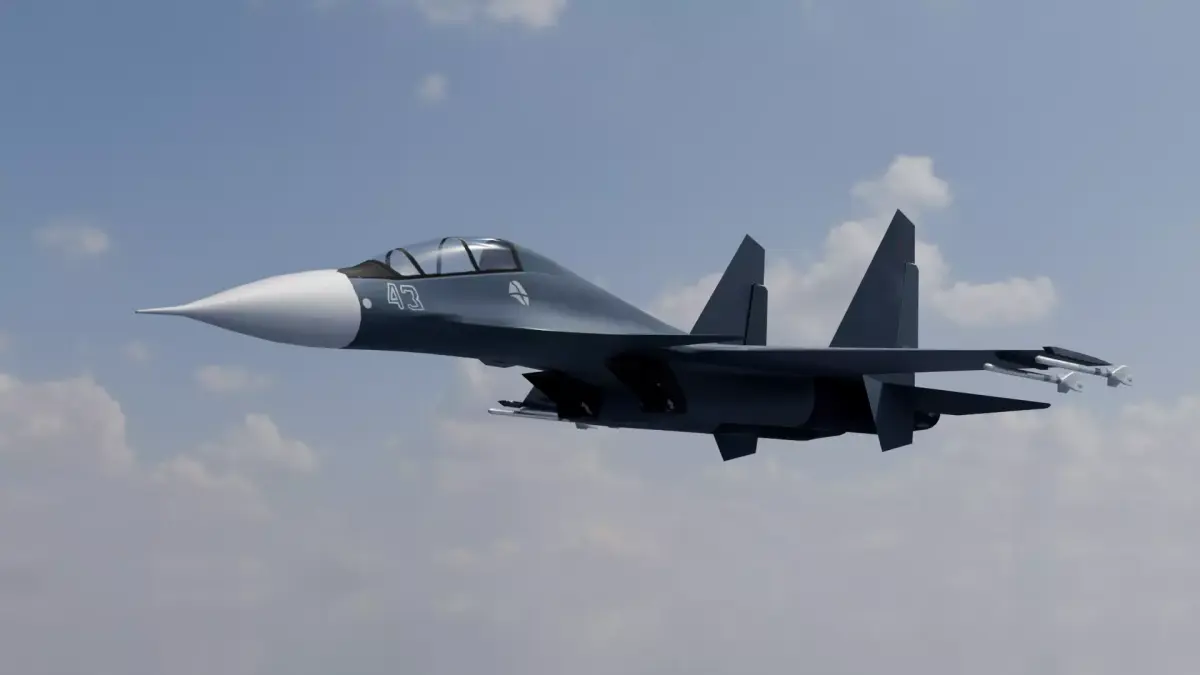 SUkhoi -30 mk Low-poly 3D model