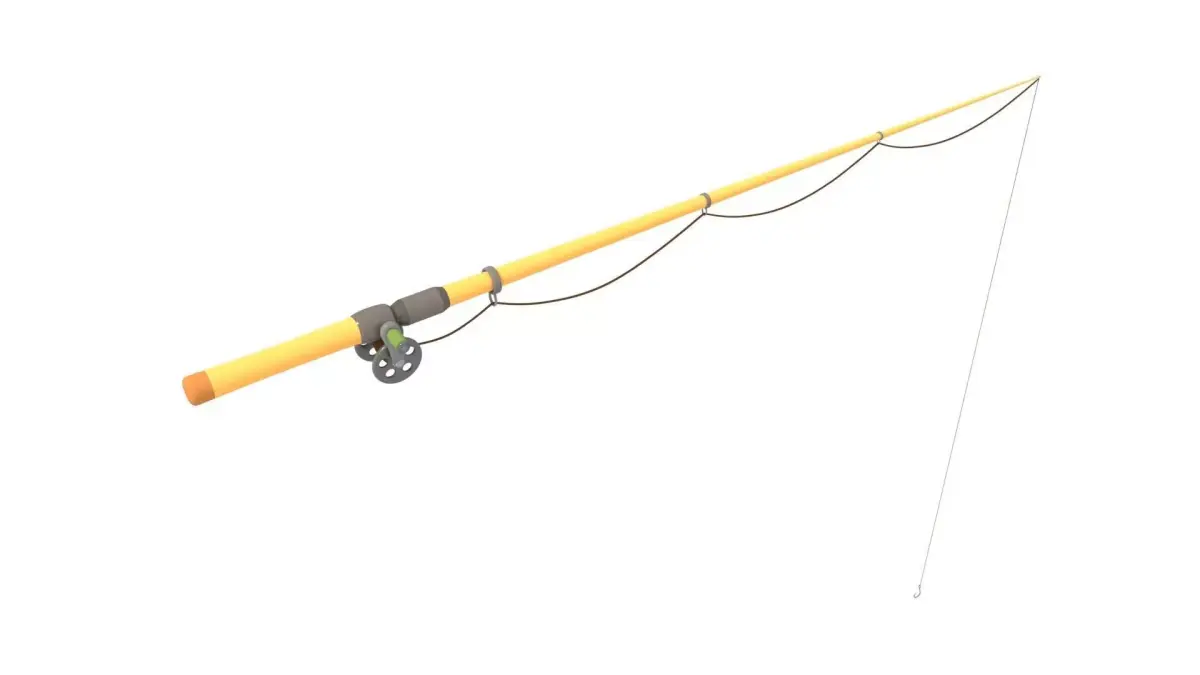 Fishing Pole Rigged 3D model