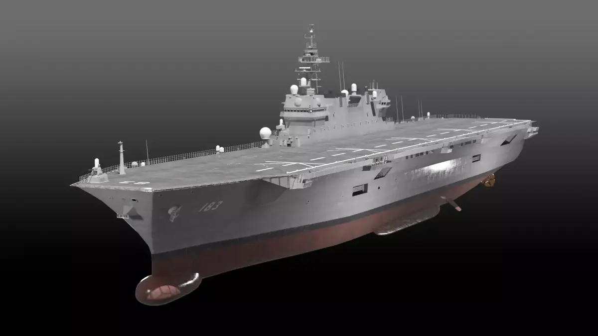 JMSDF Izumo class helicopter carrier Free 3D model