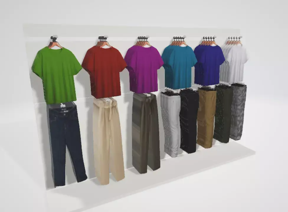 clothing rack 3D model