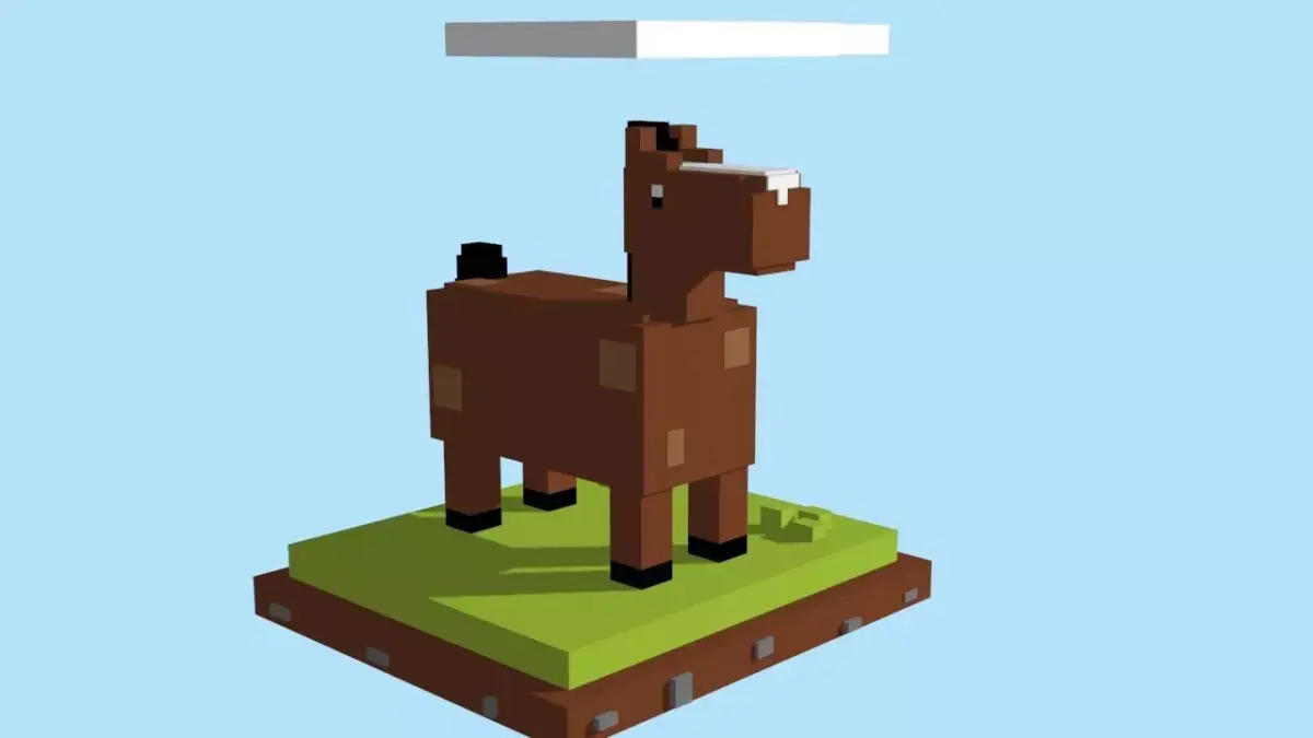 VOXEL HORSE - MODEL 1 Low-poly 3D model