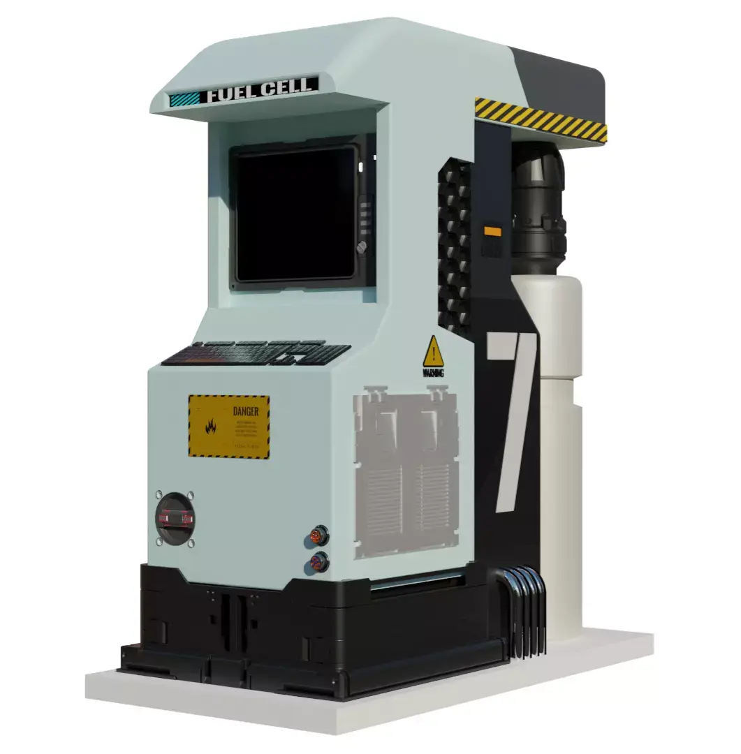 Cypberpunk Styled gas station Low-poly 3D model