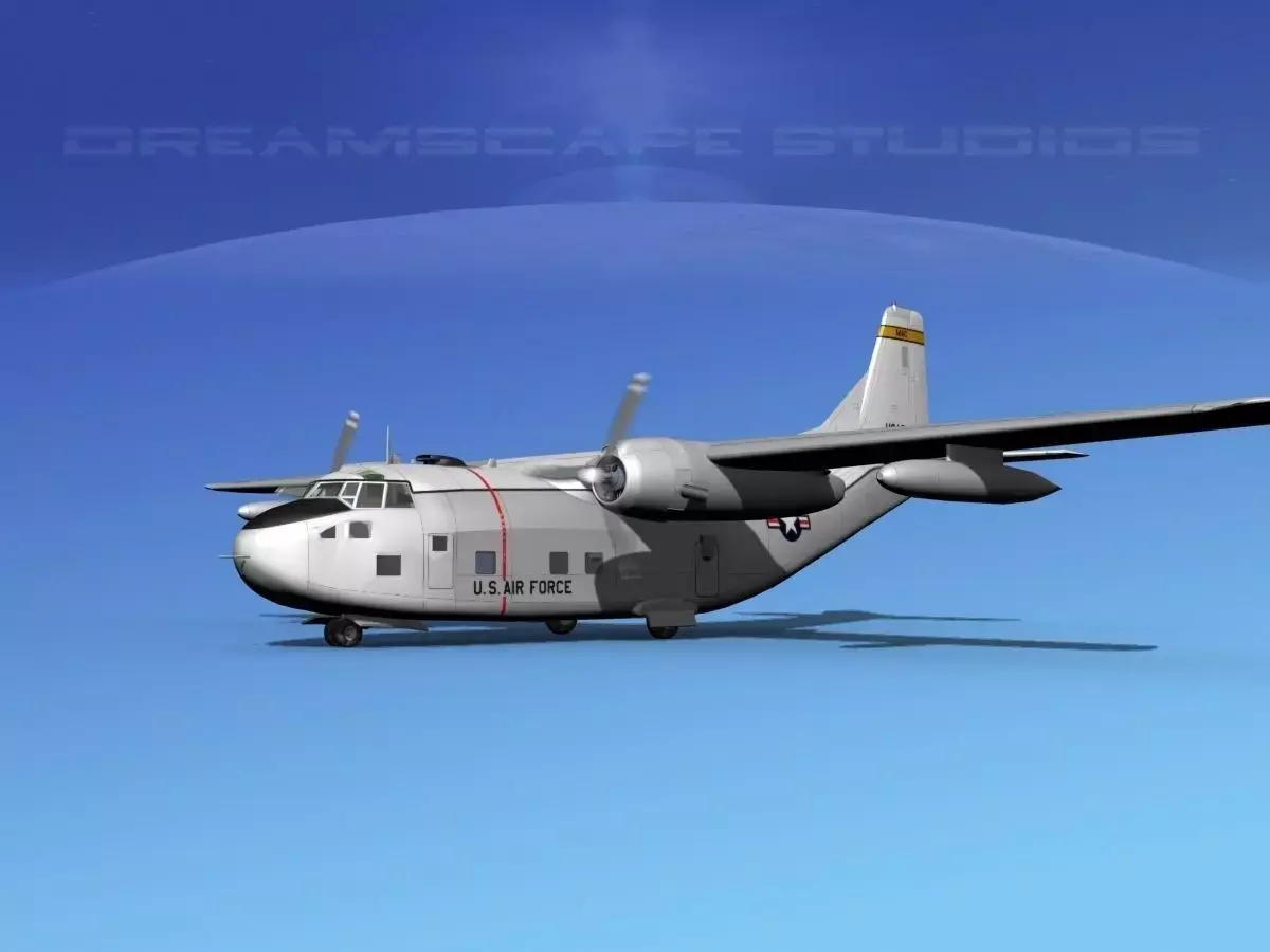 Fairchild C-123B Provider USAF 2 3D model