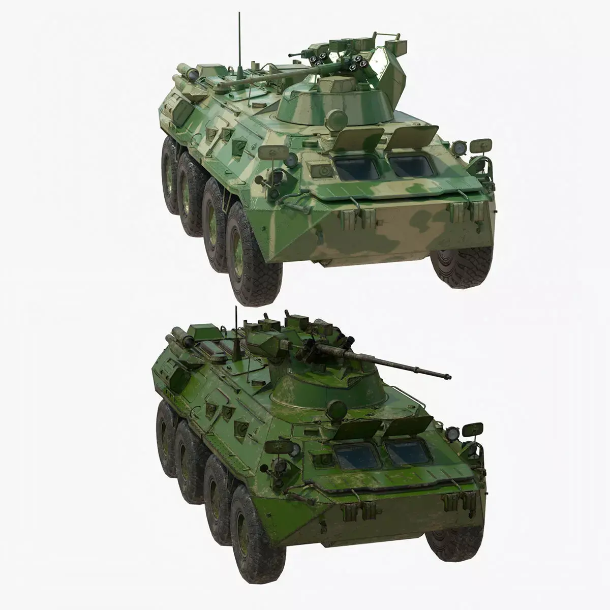 2 Colors 4K BTR-82 Low-poly 3D model purchase