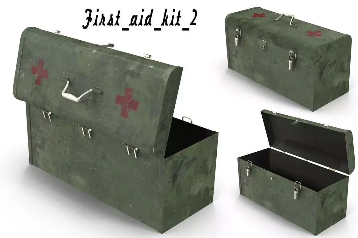 First aids kit 2 Low-poly 3D model