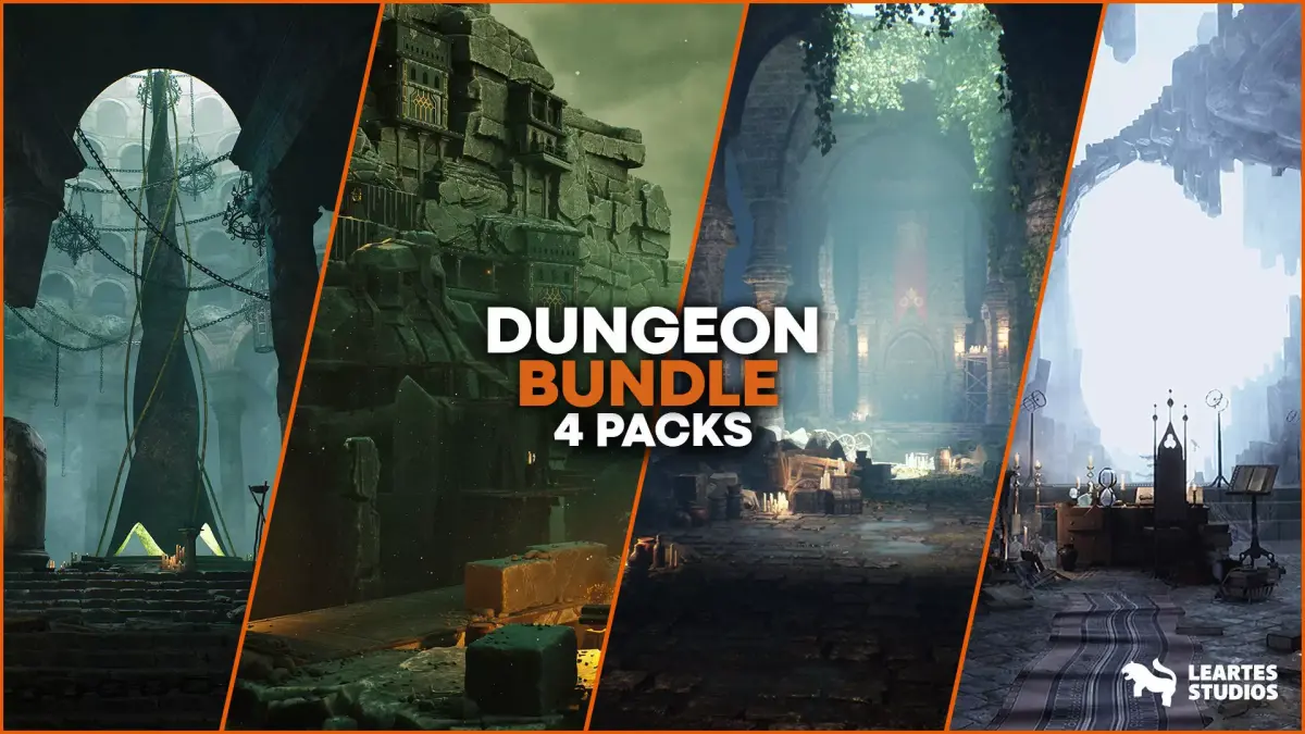 Dungeon Bundle Low-poly 3D model