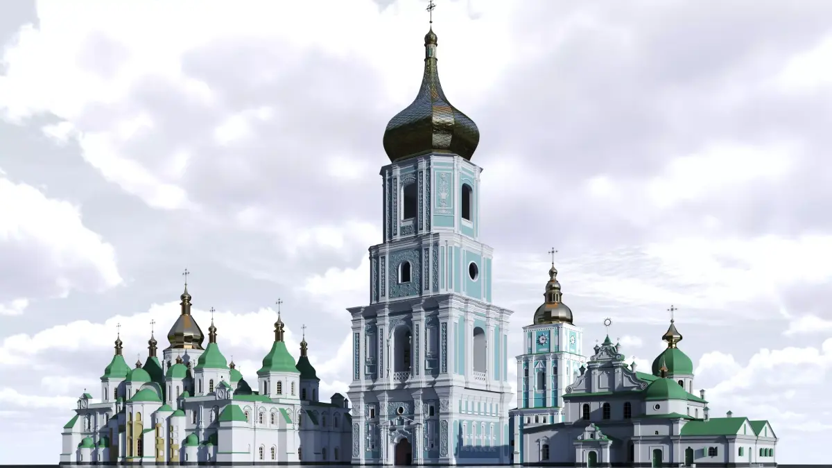 Kyiv Ukraine Saint Sophia Cathedral  UNESCO World Heritage  3D model