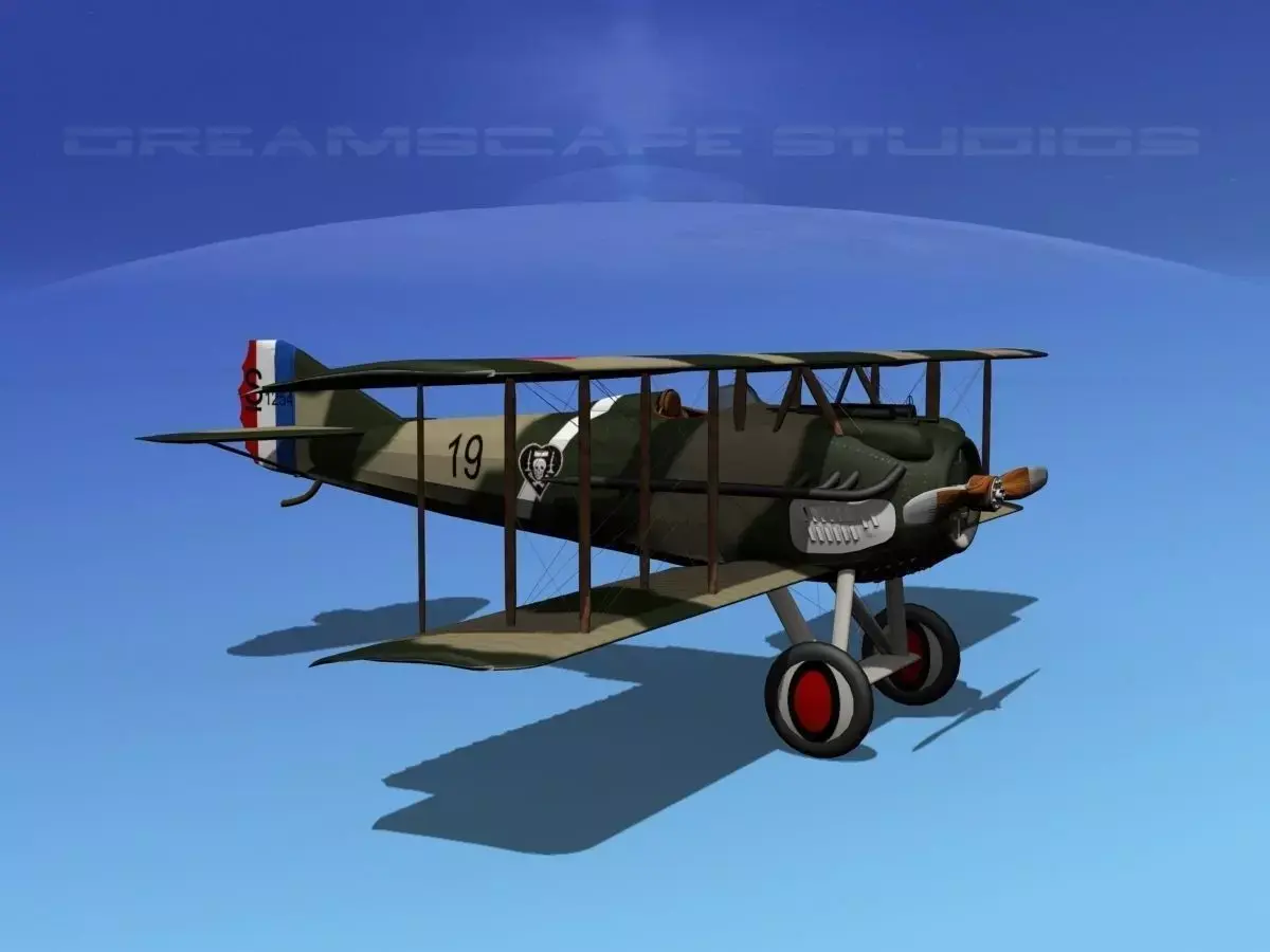SPAD SXIII French Escadrille 3D model