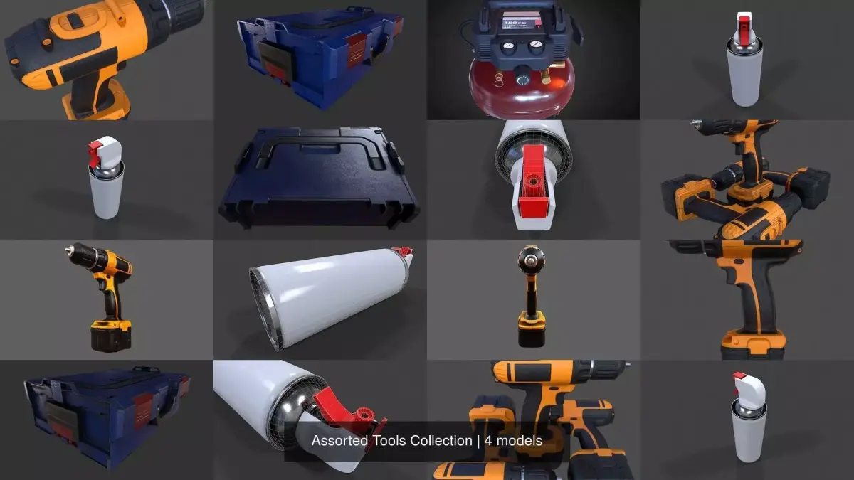 Assorted Tools Collection - Low Poly 3D Model Pack