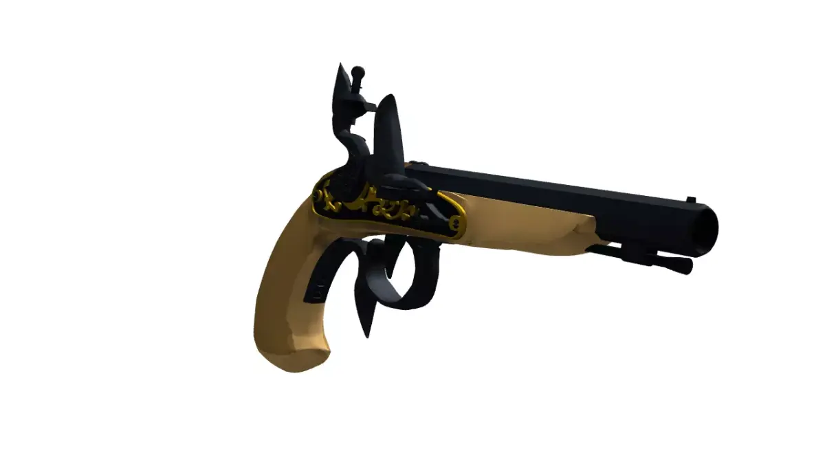 Buccan Flintlock Pistol 3D model