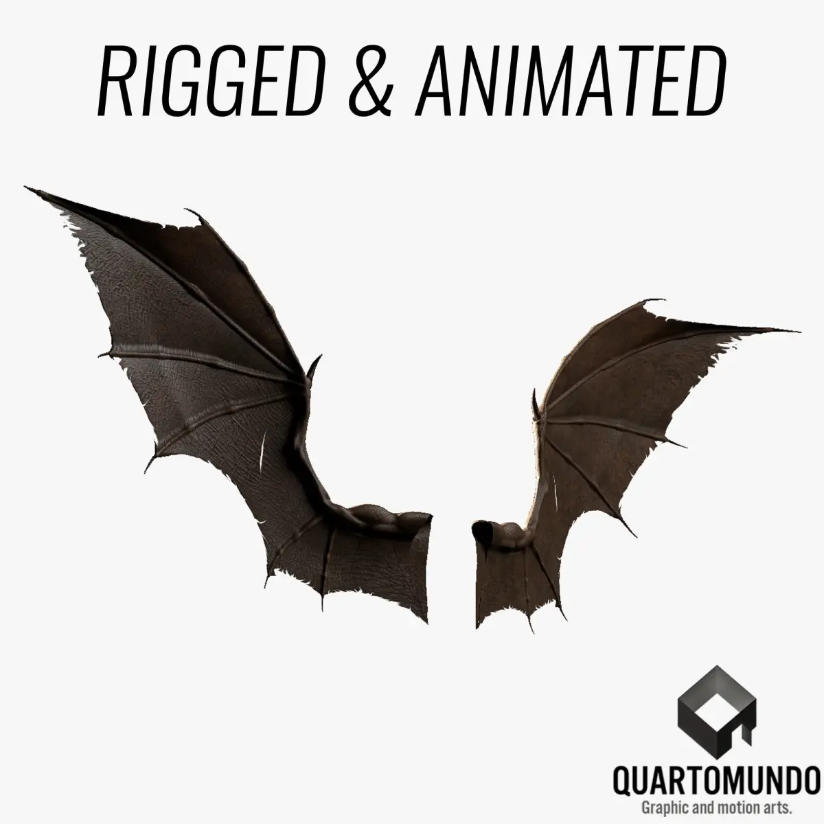 Pair of Bat Wings C4D Low-poly 3D model