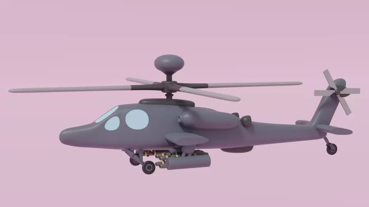 Boeing AH-64 Apache Helicopter 3D model purchase
