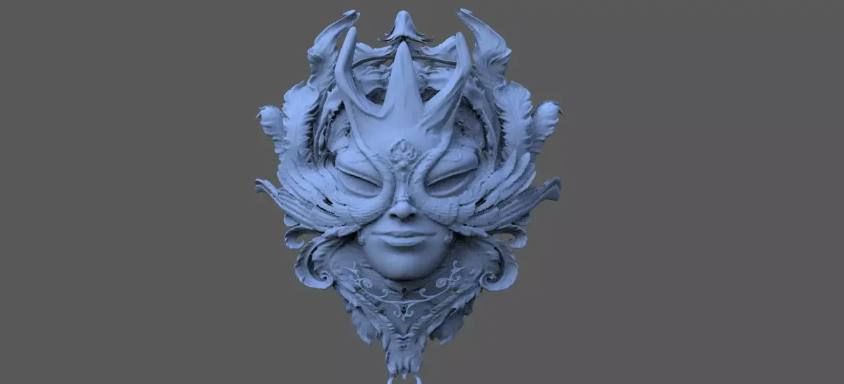 Baroque Hera Mask  3D model