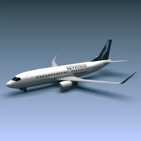 Boeing 737-300w airliner Low-poly 3D model