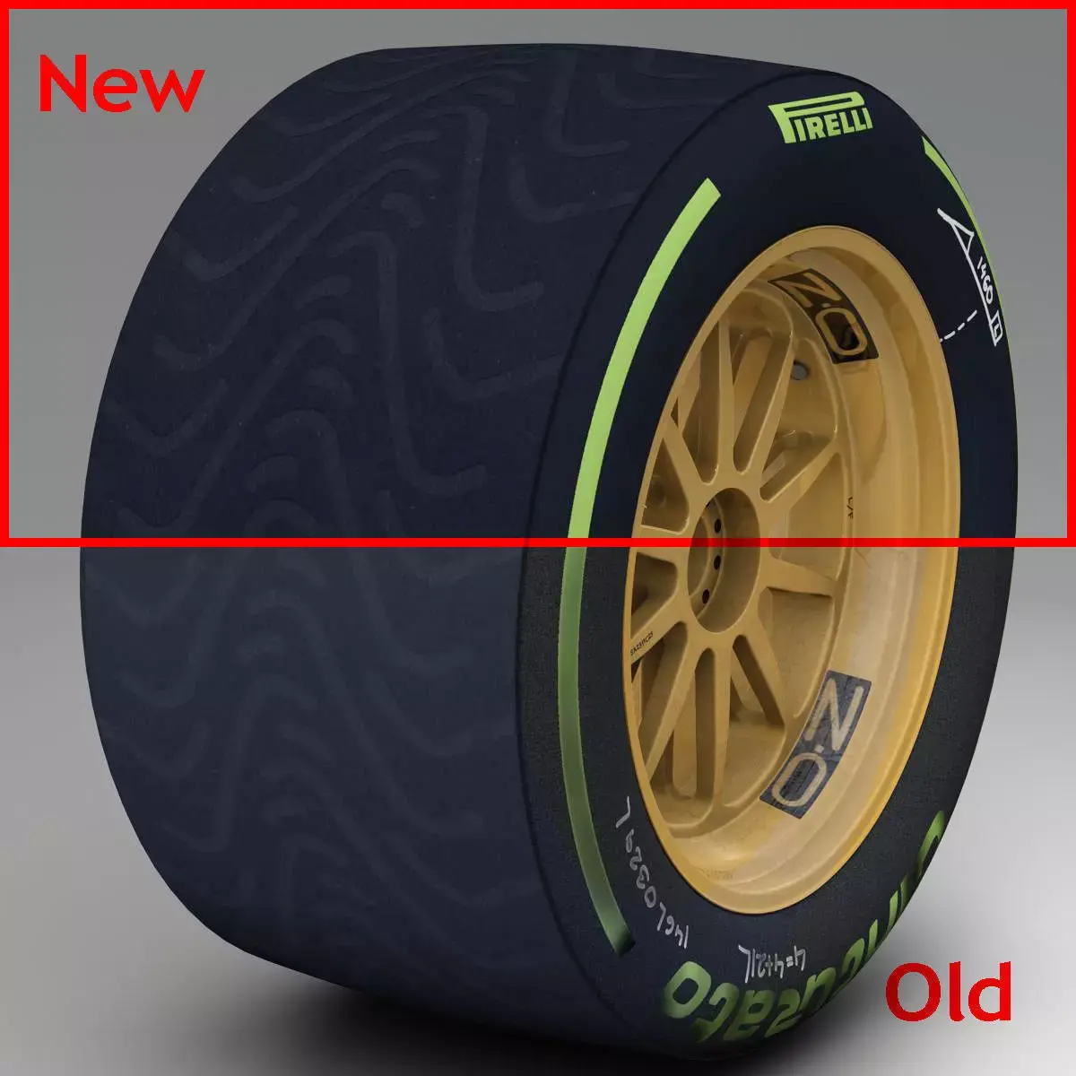 18 inches intermediate rear tyre Low-poly 3D model