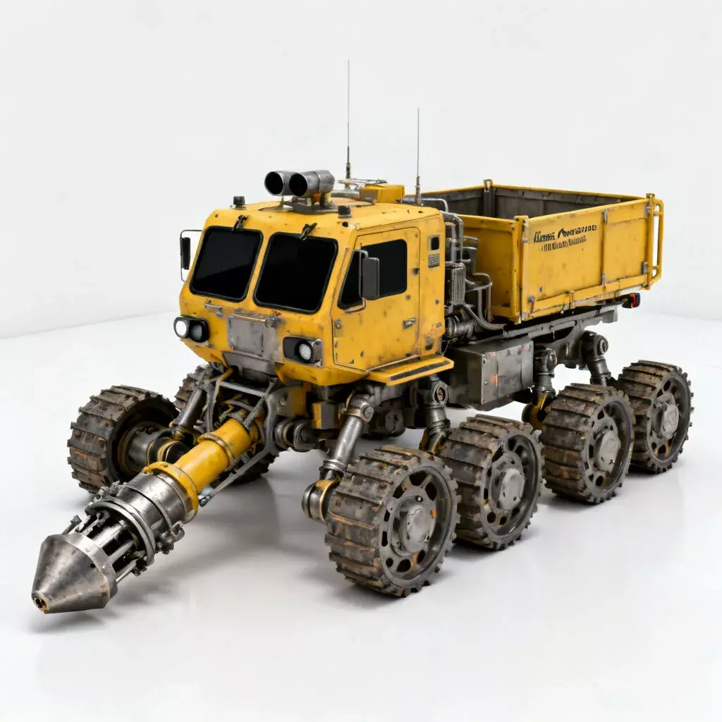 Realistic Aegis Mining Rover 3D Model Low-poly 3D model