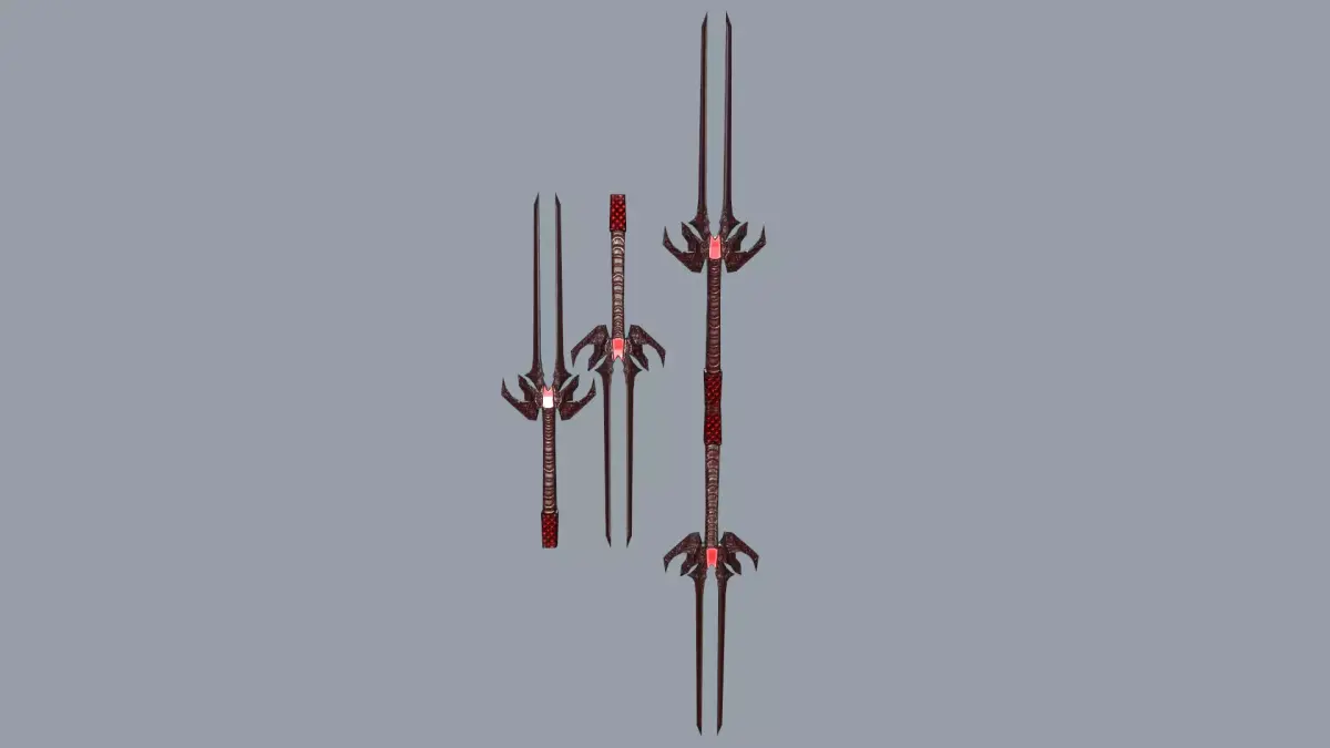 Double Blades Low-poly 3D model