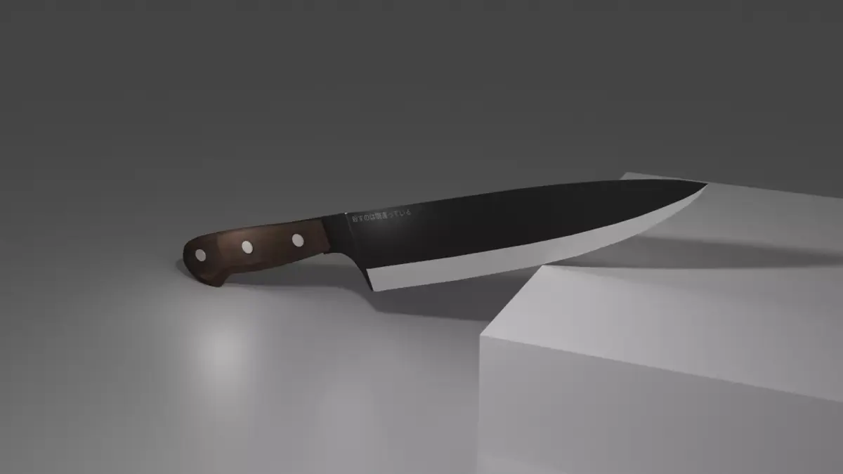 Kitchen Knife  Low-poly 3D model