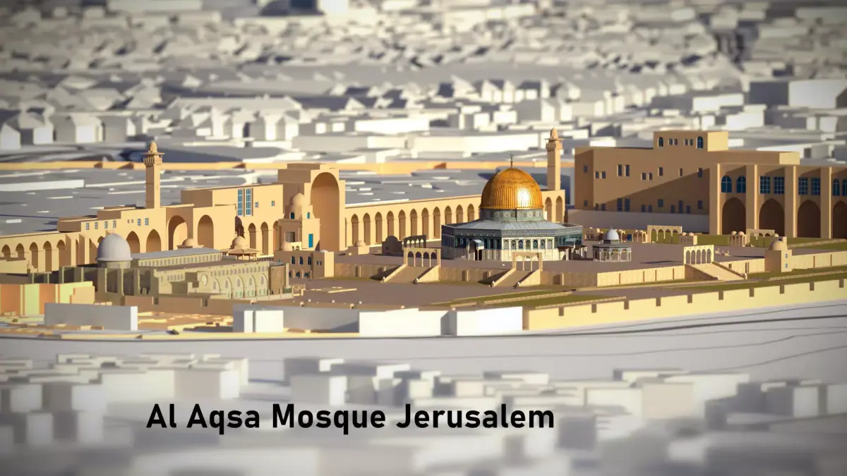Al Aqsa Mosque Jerusalem  Low-poly 3D model