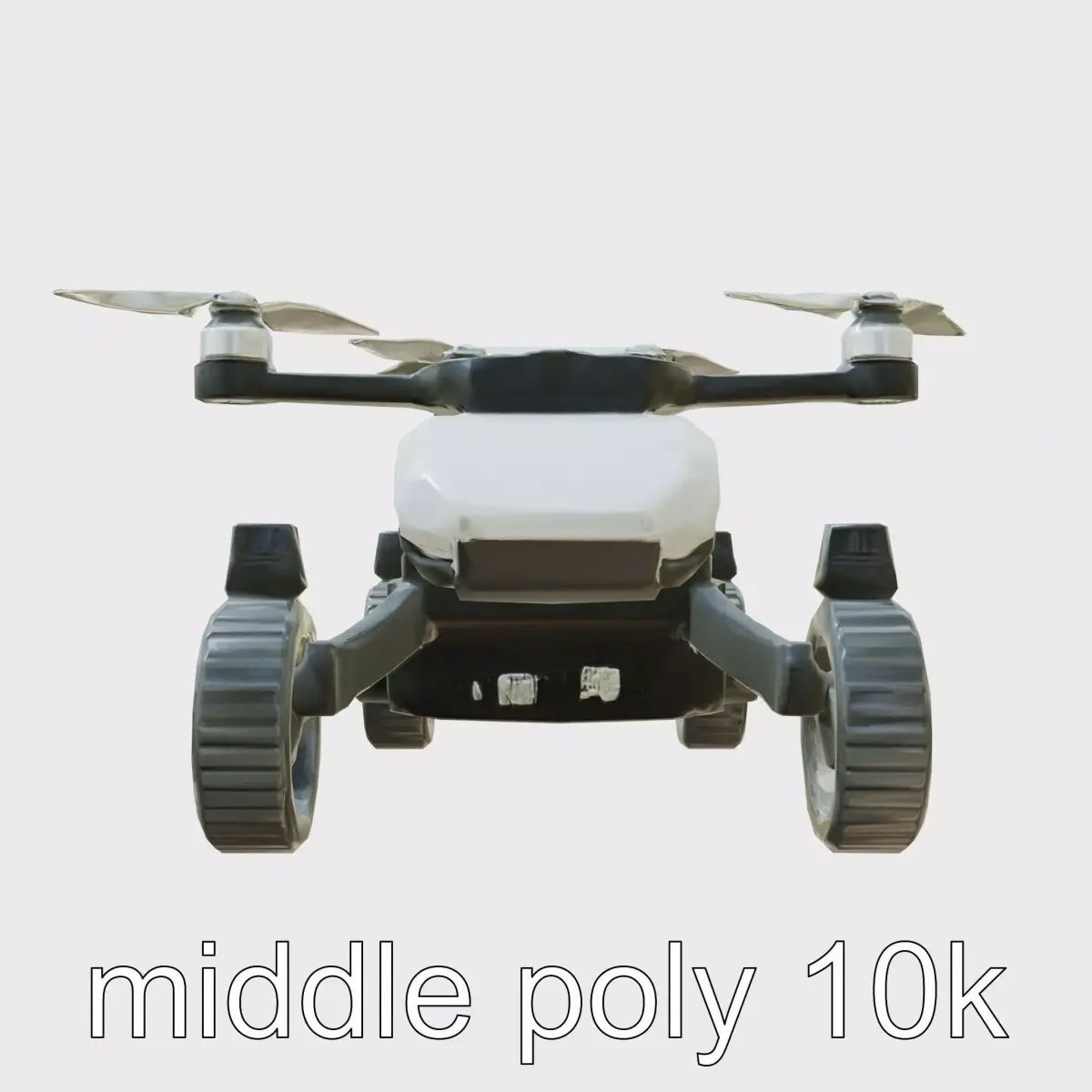 Compact Urban Sweeper Drone model pack Low-poly 3D model