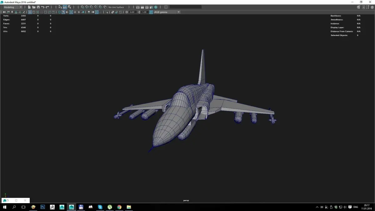 jet fighter Low-poly 3D model purchase
