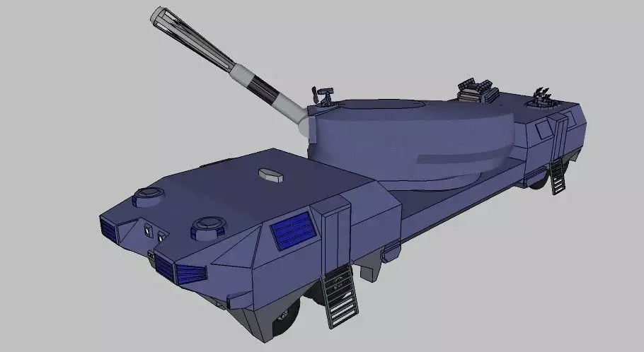 MPC Comet Mobile Plasma Cannon on the conveyor Elephant Free 3D print model