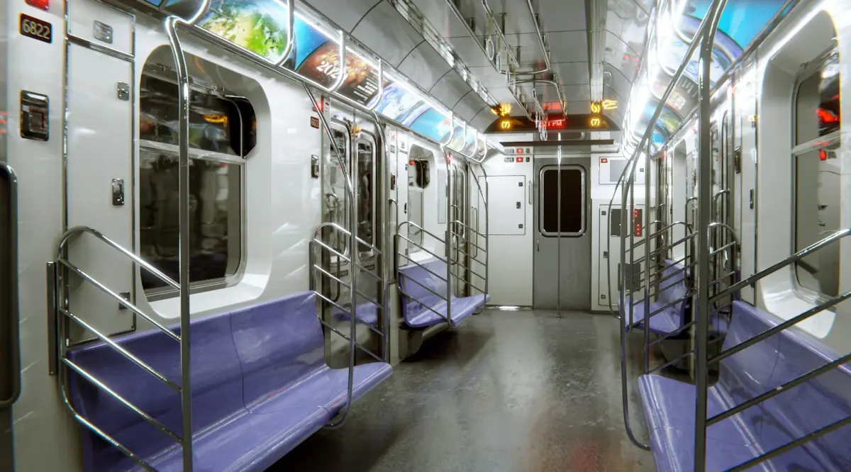 Subway Car Interior HDR 3D model