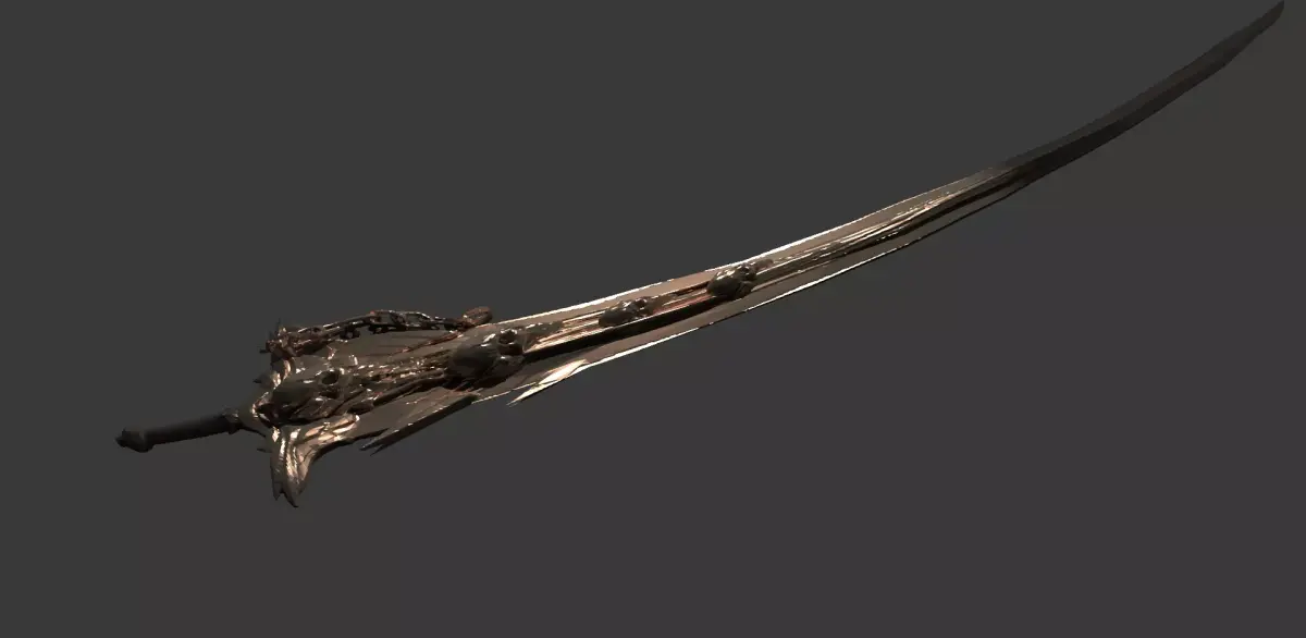 Grim Reaper Sword Ornate 4  3D model