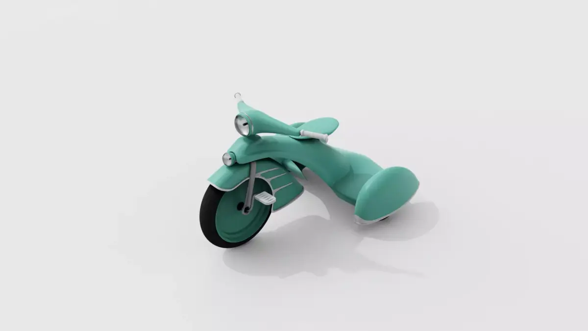 High Poly Tricycle Model 3D model