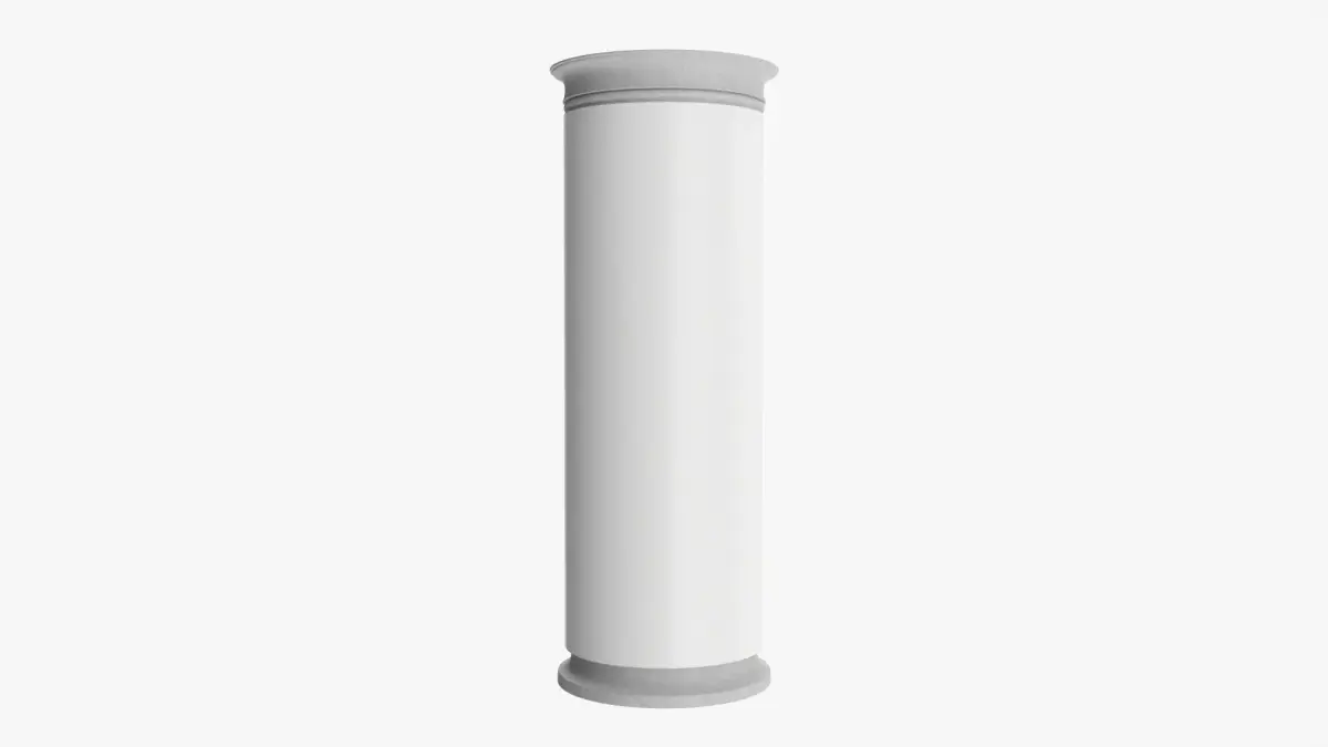 Advertising poster column mockup 3D model