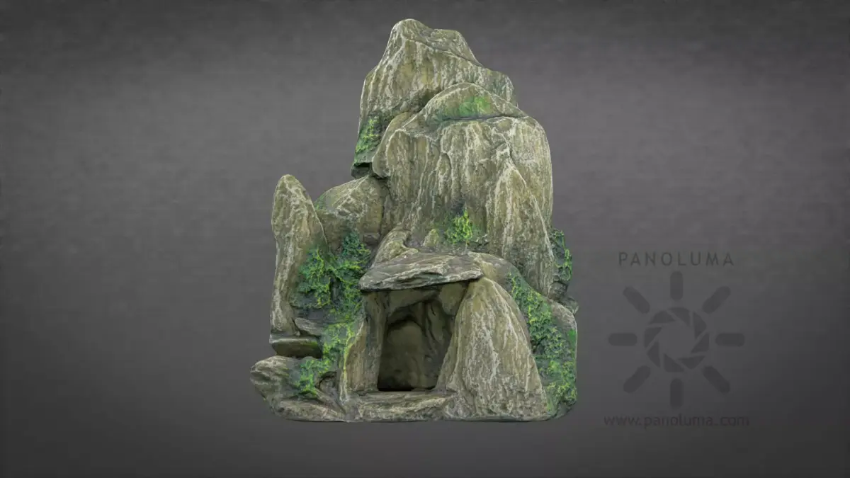 Aquarium Rock Sculpture 3D Scan Low-poly 3D model