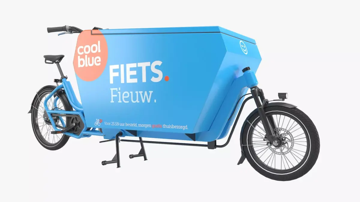 Cool Blue Delivery Bike 3D model