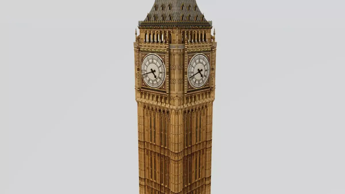 The Big Ben Low-poly 3D model