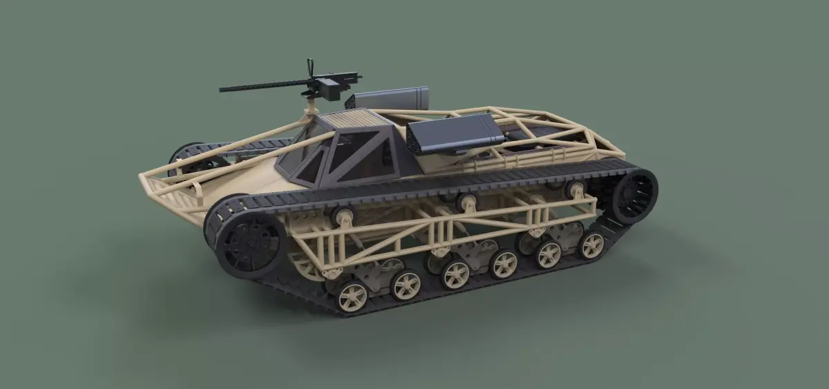 Tracked vehicle from movie GI Joe 3D model