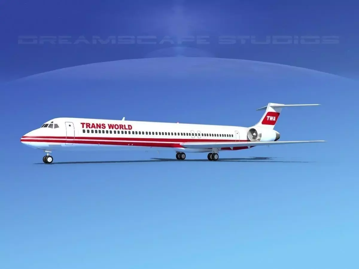 McDonnell Douglas MD83 Trans World Airways 3D model