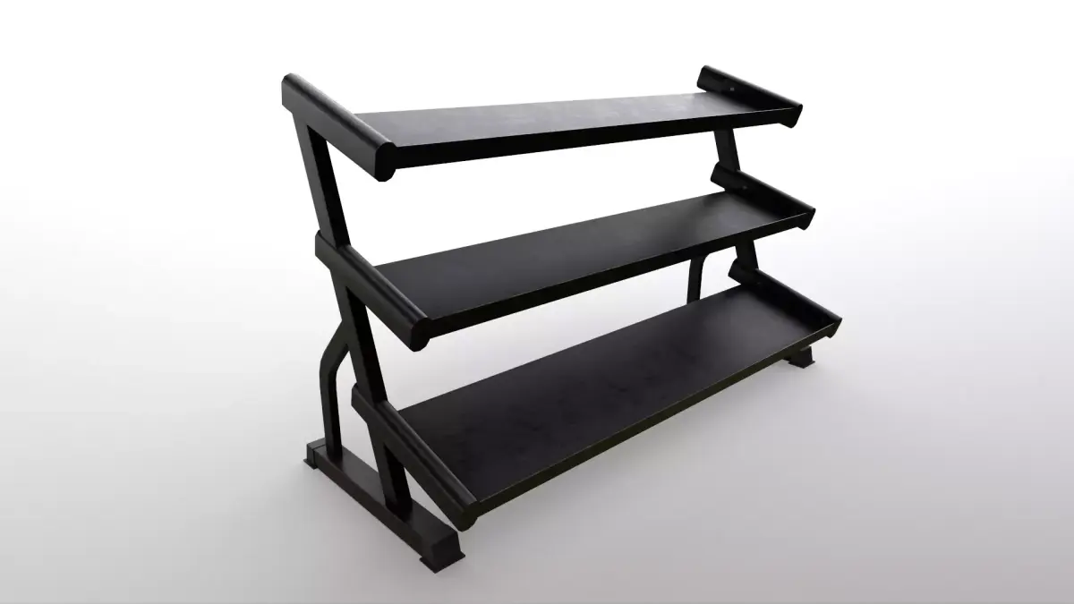 PBR Dumbbell Rack A Low-poly 3D model