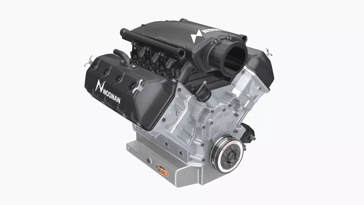 Noonan HEMI 4-8 billet engine Low-poly 3D model