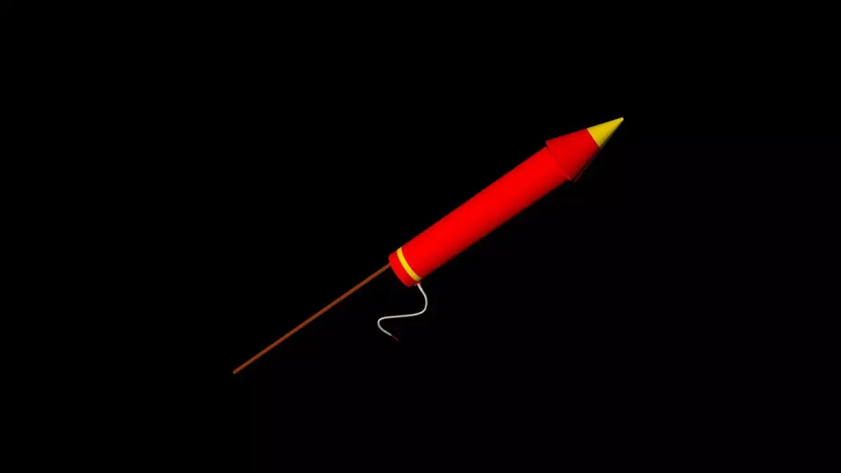 Firework Rocket 3D Model Low-poly 3D model