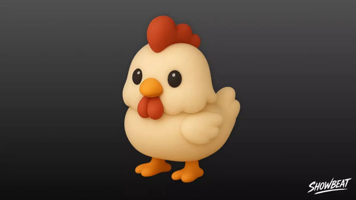 Cartoon Plush Chicken Low-poly 3D model