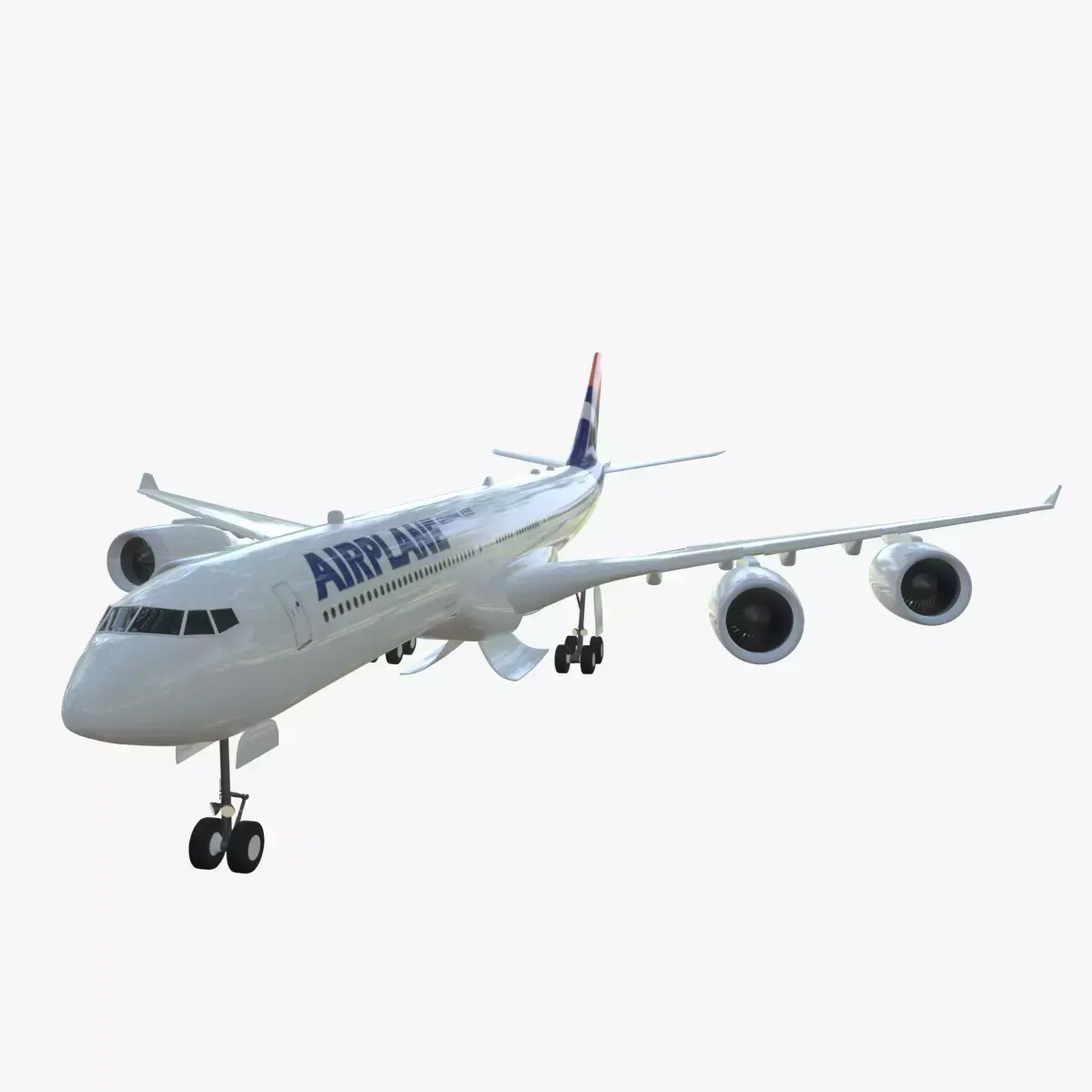 Airplane Generic Commercial Low-poly 3D model