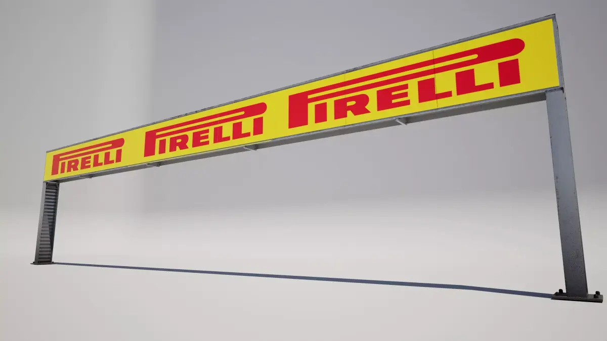 Racetrack Advertising Billboard 3D model