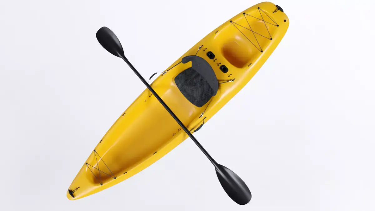 Low Poly PBR Kayak Low-poly 3D model